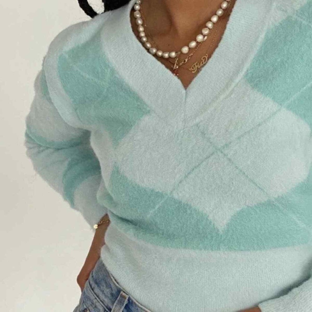 House of Sunny Diamond Knit Convertible Sweater with Detachable Sleeves
